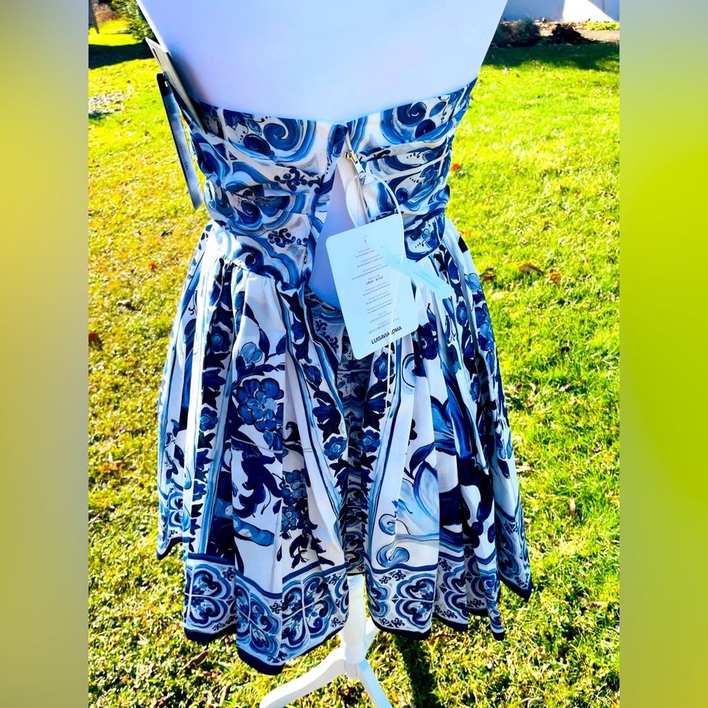 Dolce & Gabbana Majolica mini Poplin dress. NEVER WORN, WITH TAGS. Size 38IT - Picture 8 of 10